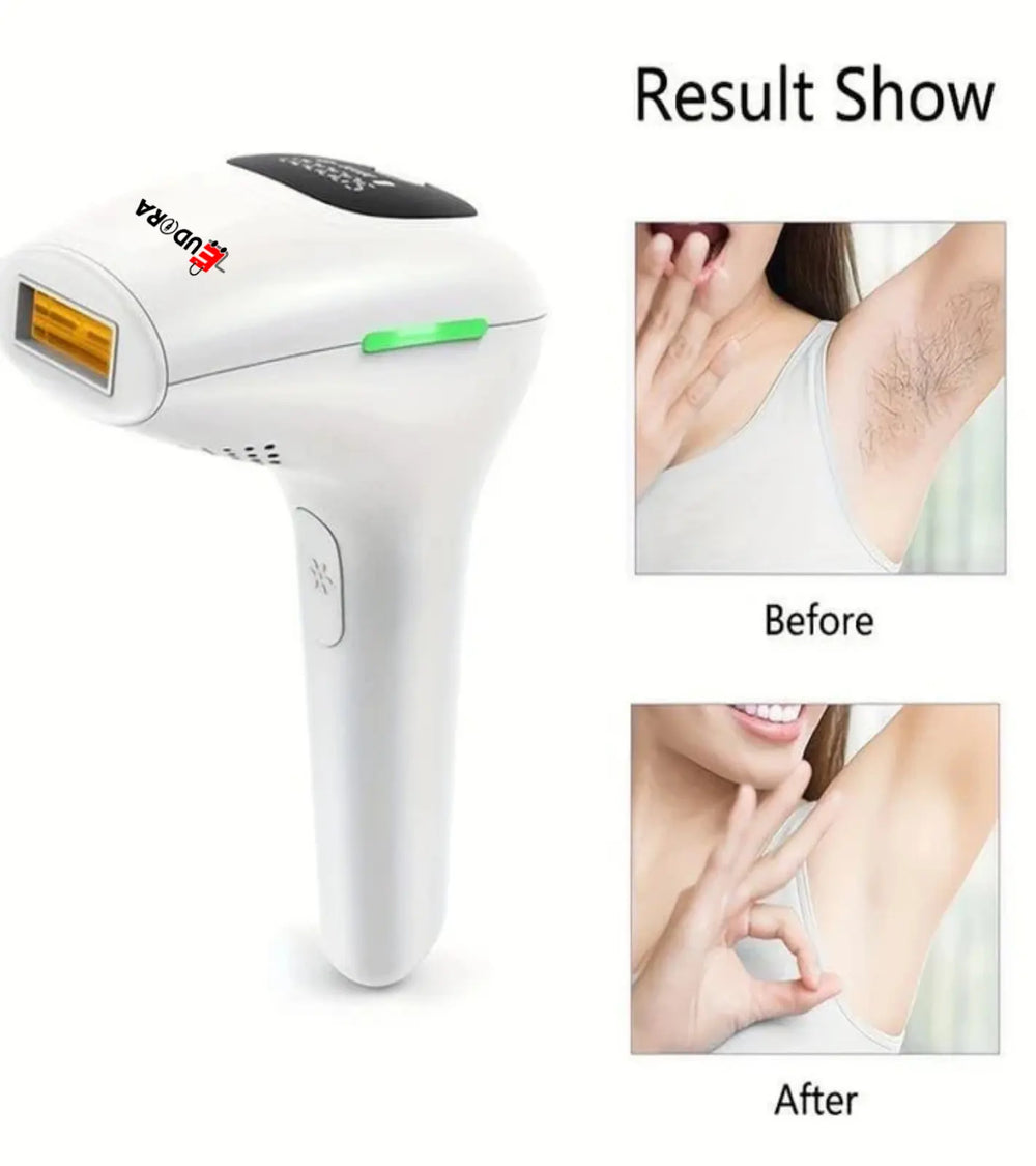 Eudora ipl hair removal device with safety glasses and razor