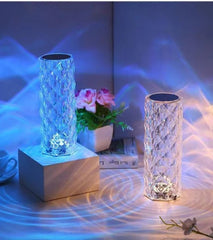 Crystal table lamps with colorful lighting effect