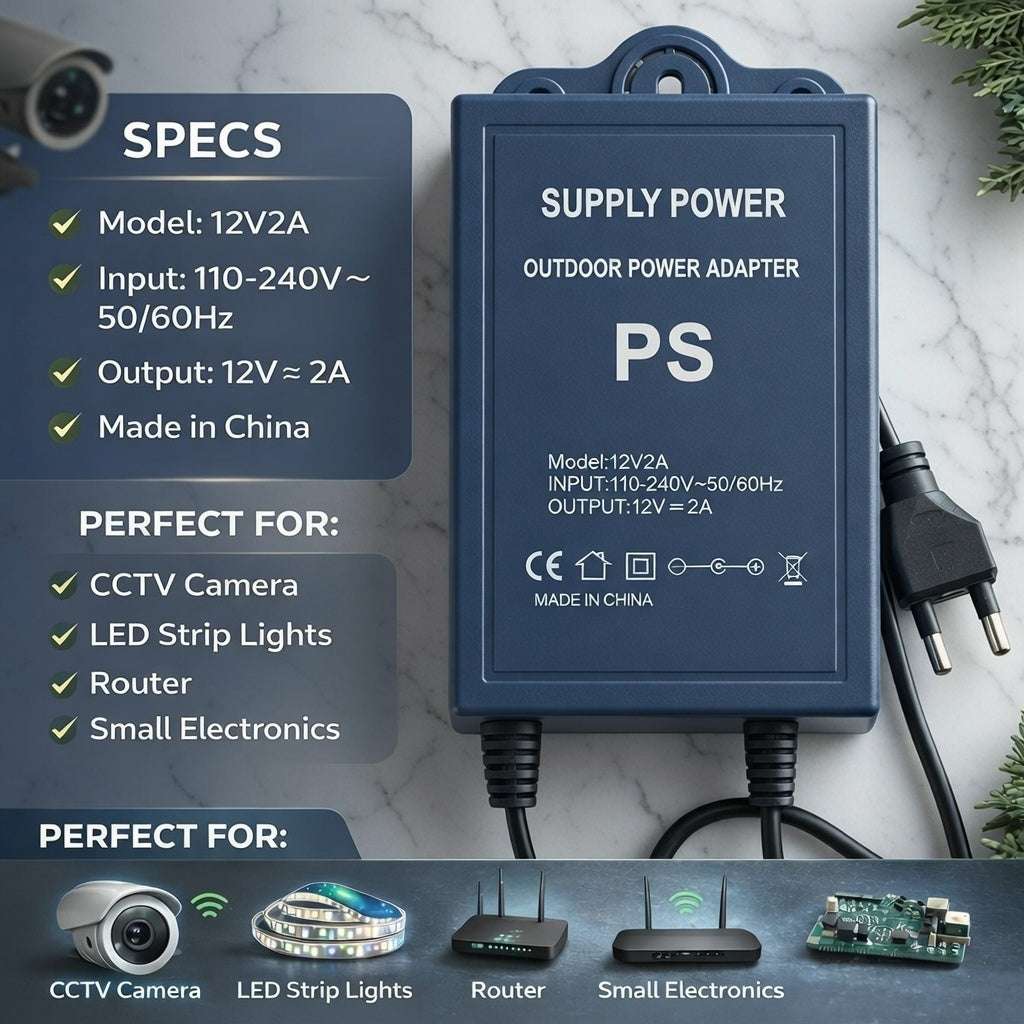 Power Supply Adapter – CCTV Camera, Router & LED Devices ke liye High-Quality Adapter