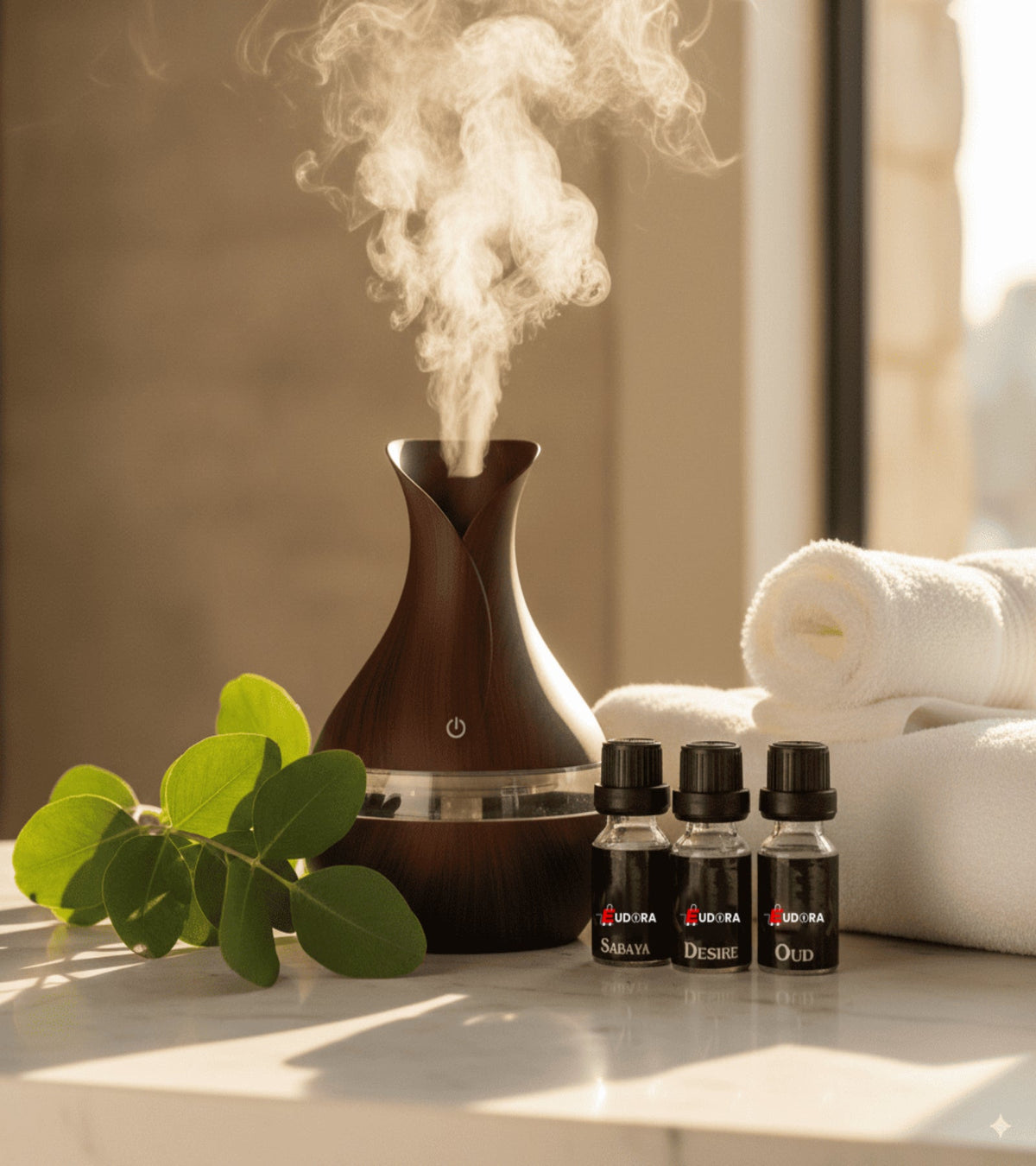 Eudora aroma diffuser with essential oils for relaxation and home fragrance