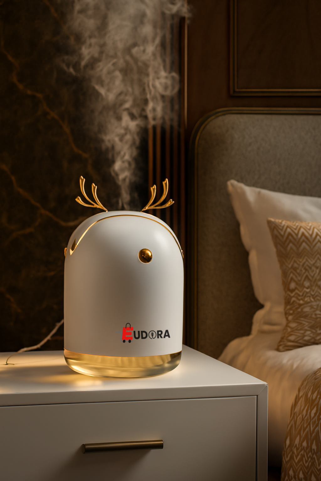 Eudora aroma diffuser humidifier with soft night light for bedroom relaxation