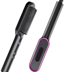 Hair Straightener Brush for Smooth and Shiny Hair Styling