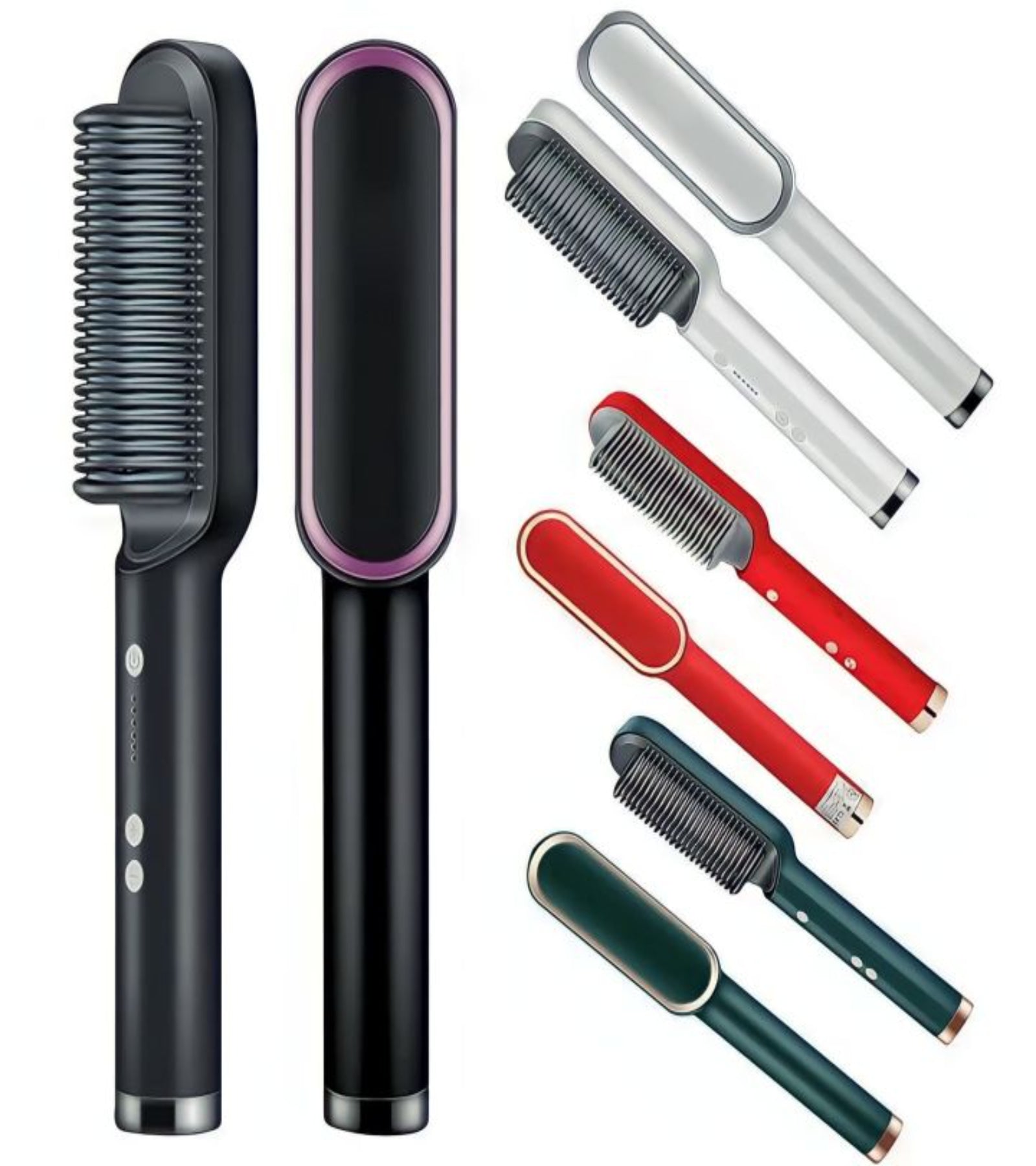 Hair Straightener Brush for Smooth and Shiny Hair Styling