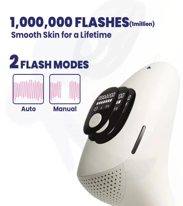 Premium IPL Laser Hair Removal Device – 1M Flashes at Home