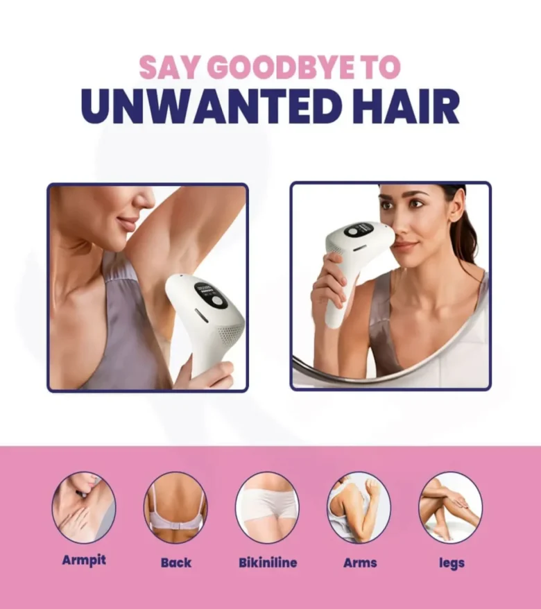 Premium IPL Laser Hair Removal Device – 1M Flashes at Home