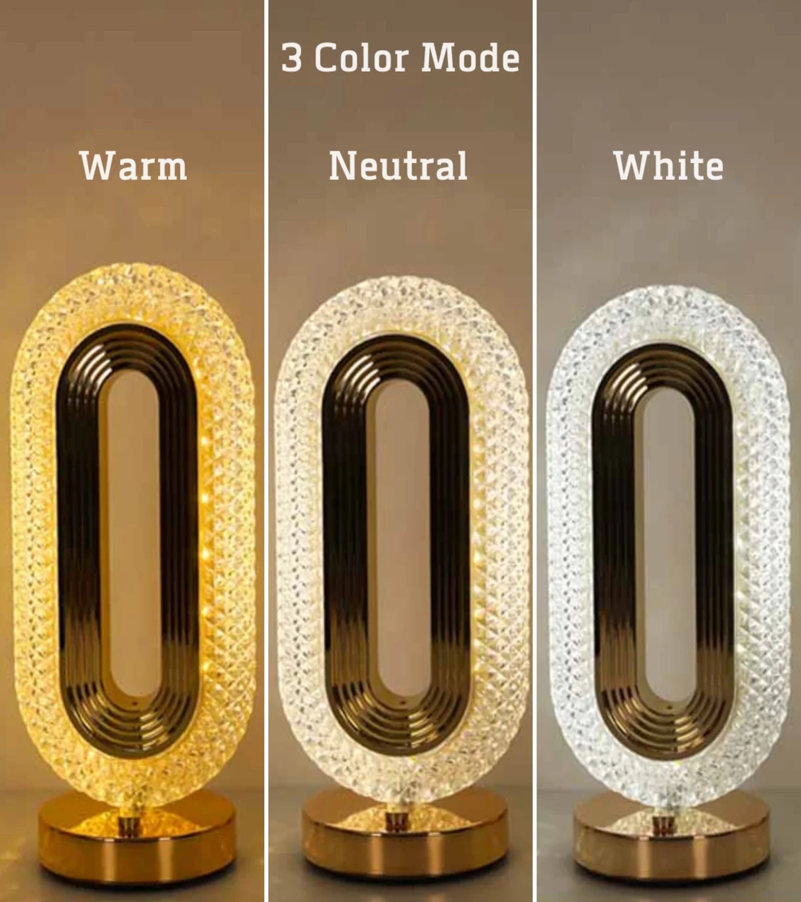 Modern LED USB Portable Oval Table Lamp - Image 3