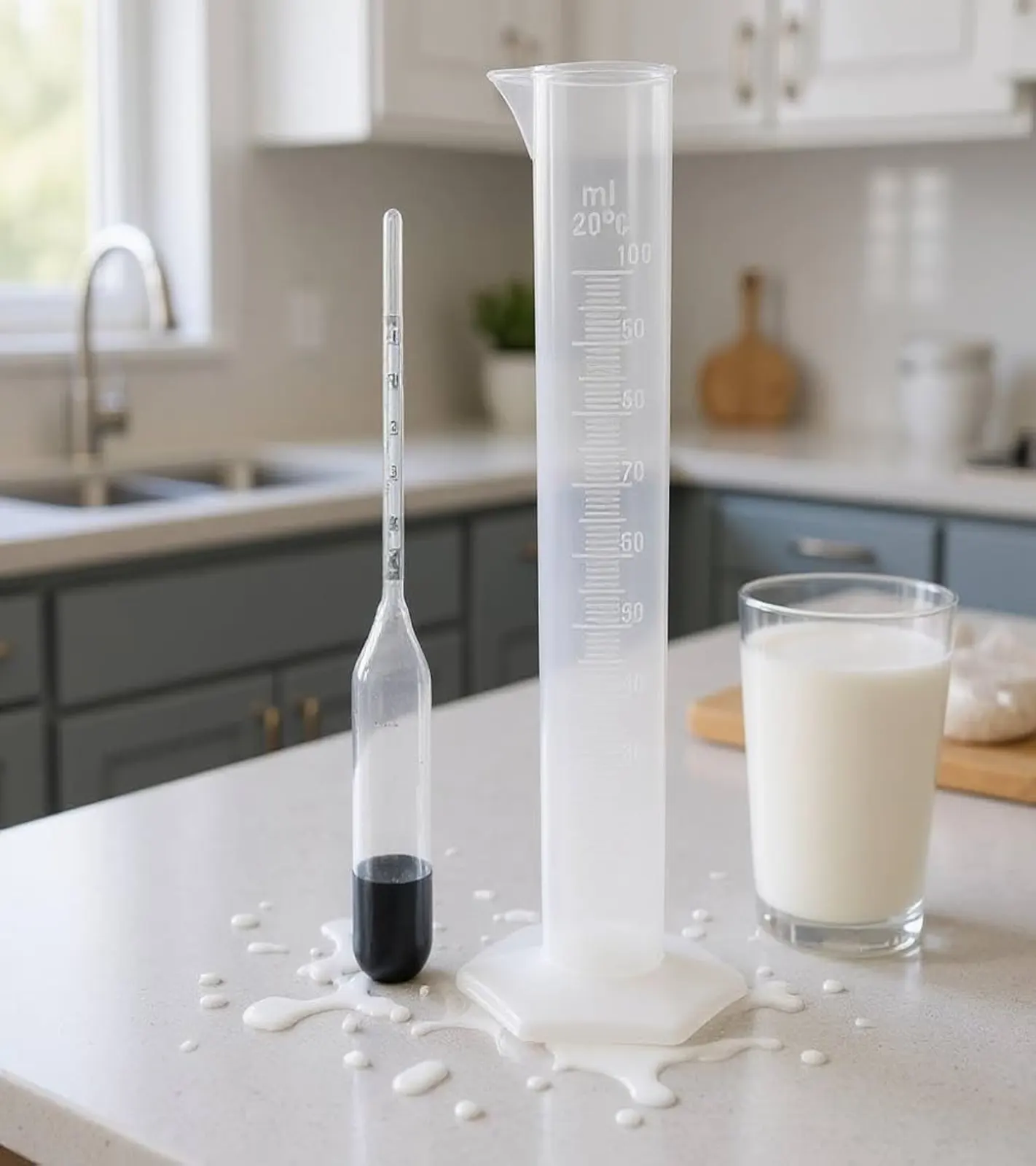 Complete Milk Testing Kit with Lactometer and Measuring Cylinder - Image 2