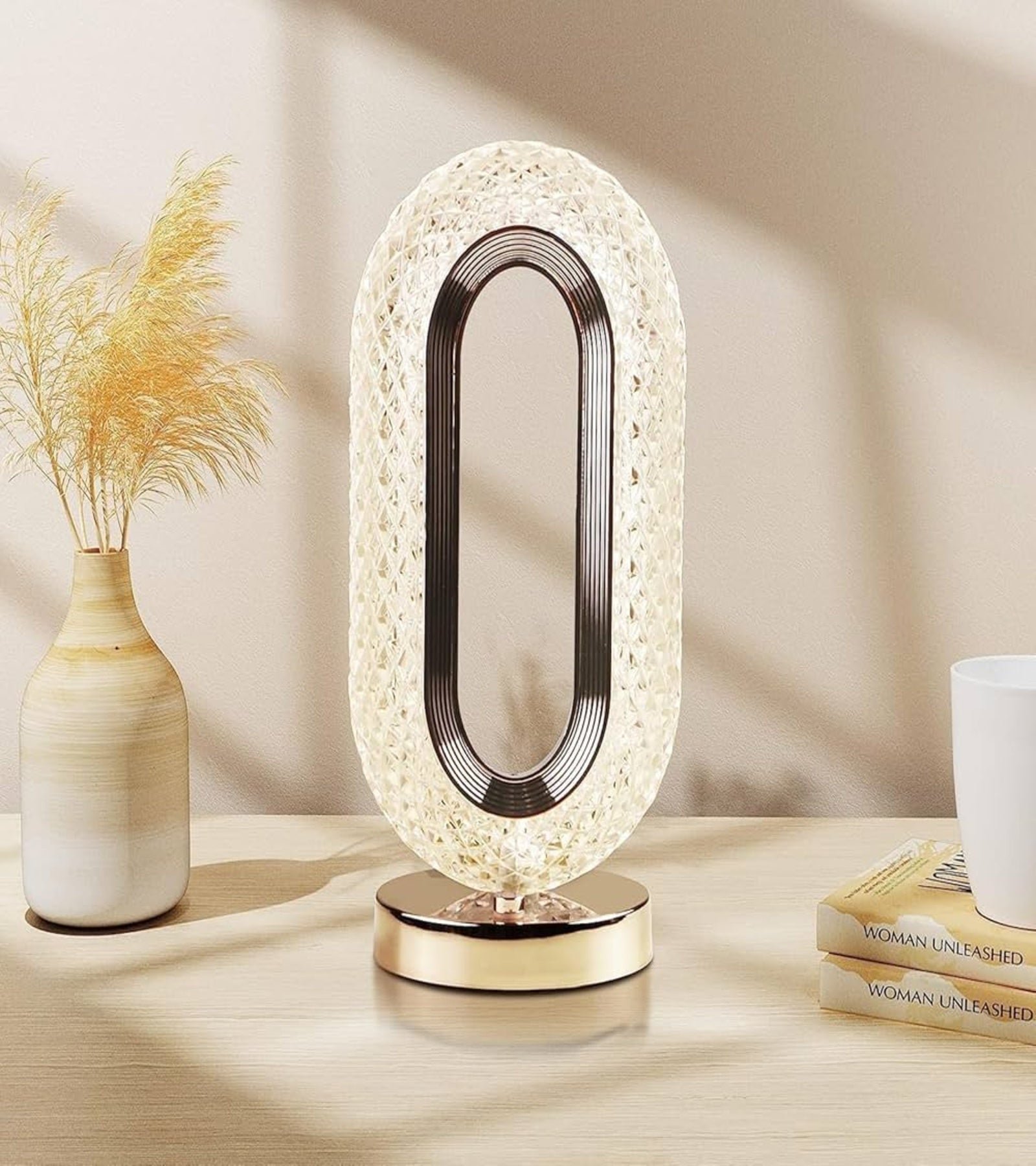 Modern LED USB Oval Table Lamp